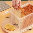 thumbnail image 4 of 4X Airtight Bread Storage Containers Bread Box Plastic Reusable Loaf Cake Clear Bread Dispenser Freshest Bread Bin, 4 of 6