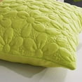thumbnail image 6 of Quilted Floral Throw Pillow Covers 26 x 26 Inch (Set of 2, Lime), 6 of 7