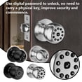 thumbnail image 2 of Spherical Smart Door Lock, Keyless Entry Password Mechanical Keypad with Aluminum Alloy & Stainless Steel, Waterproof IPX4, Home & Office Security, Black/Gray, 2 of 8