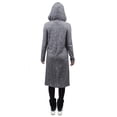 thumbnail image 3 of SAY Styles All Your Women Heather Knitted Soft Open Front Long Hooded Cardigan Sweater 2 Colors (X-Large, Grey), 3 of 5
