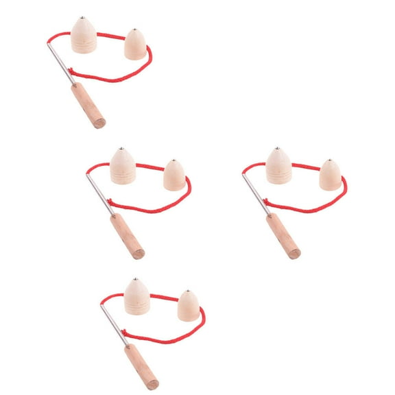 PBPBOX 4 Sets Wooden Tops Peg tops Educational Craft Gift Toys for Children