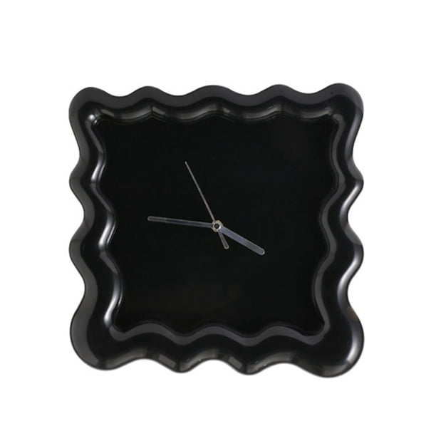 Reloj de pared cuadrado adorno regalos ligero silencioso decorativo colgante reloj para Negro