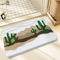 Bathroom Rug Absorbent Non-Slip Mat Quick Dry Soft Floor Mat for Shower Kitchen Entryway Home Decor(H)