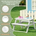 thumbnail image 4 of WestinTrends Malibu Outdoor Patio Kids HDPE Plastic Picnic Bench Table, White, 4 of 6