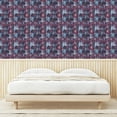 thumbnail image 3 of Ambesonne Floral Peel & Stick Wallpaper for Home, Grunge Bloom Sketchy Stripes, 13"x100", Plum Pale Maroon, 3 of 5