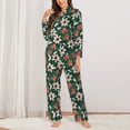 thumbnail image 2 of Fotbe Lilies Flowers Pattern Long Sleeve Pajama Set for Women,Sleepwear Set,2-piece Loungewear Set,Soft PJs Comfy Nightwear with Pockets -Medium, 2 of 7