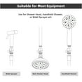 thumbnail image 4 of EEEkit Full Brass G1/2" Flow Quick Control Shut OFF Valve Shower Head Hand Water Saver, Silver, 4 of 10