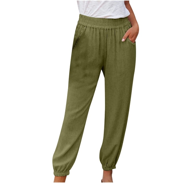 Birdeem Fashion Women Plus Size Drawstring Casual Solid Elastic Waist Pocket Loose Pants