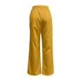 thumbnail image 4 of Rhuody Womens Summer Pants Elastic Waist Solid Color Wide Leg Relax Fit Loose Fit Trousers Elegant Clothing Xl Yellow, 4 of 6