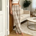 thumbnail image 2 of LUVDA Womens Plaid Pajama Pants Flannel Casual Stretch Wide Leg Pj Pants with Pockets Comfy Soft Lounge Sleepwear, 2 of 5