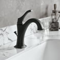 thumbnail image 3 of KRAUS Arlo Matte Black Single Handle Basin Bathroom Faucet with Lift Rod Drain and Deck Plate (2-Pack), 3 of 12