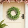 thumbnail image 4 of 16 Inch Artificial Boxwood Wreath for Front Door, All Season Greenery Wreath for Spring Summer Fall Winter Decor, for Indoor Outdoor Farmhouse Home and Window Display, 4 of 4