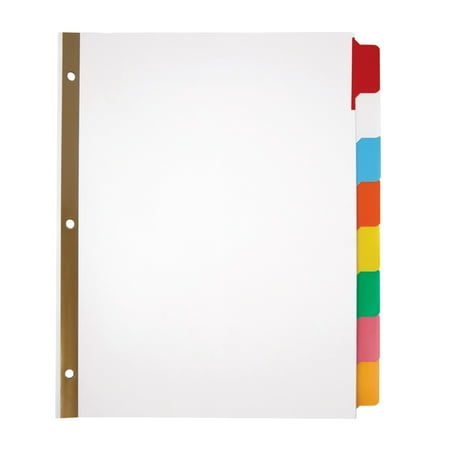 UPC: 0735854147839 | Office Depot Erasable Big Tab Dividers 8-Tab Assorted Colors Pack Of 2 Sets 3585478687