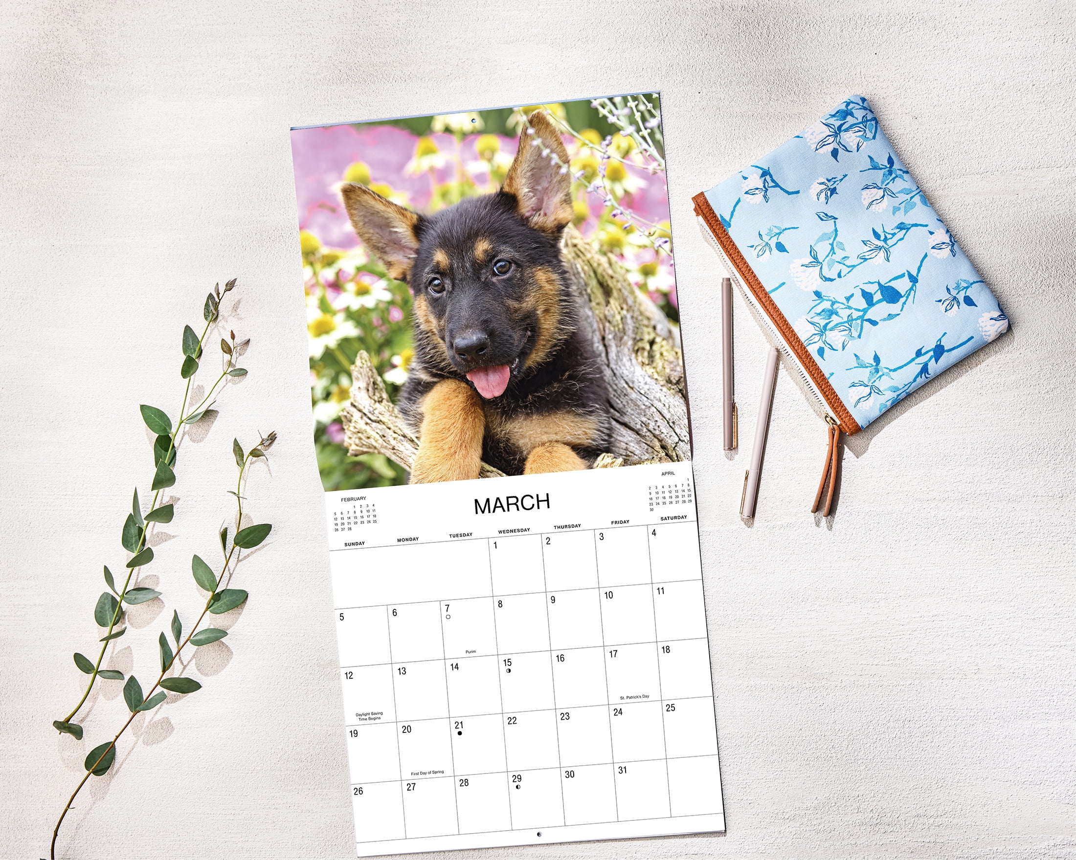 2023 - 12 Month Calendar-German Shepherd - 12x12 Hanging Wall Calendar by DaySpring