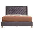 thumbnail image 4 of Bed Frame Chic Gray Queen Upholstered Bed, 4 of 5