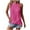 Hot Pink, variant on Women's Tank Tops Eyelet Embroidery Crew Neck Sleeveless Shirts Summer Going out Fashion Casual Loose Blouses (XL, White)