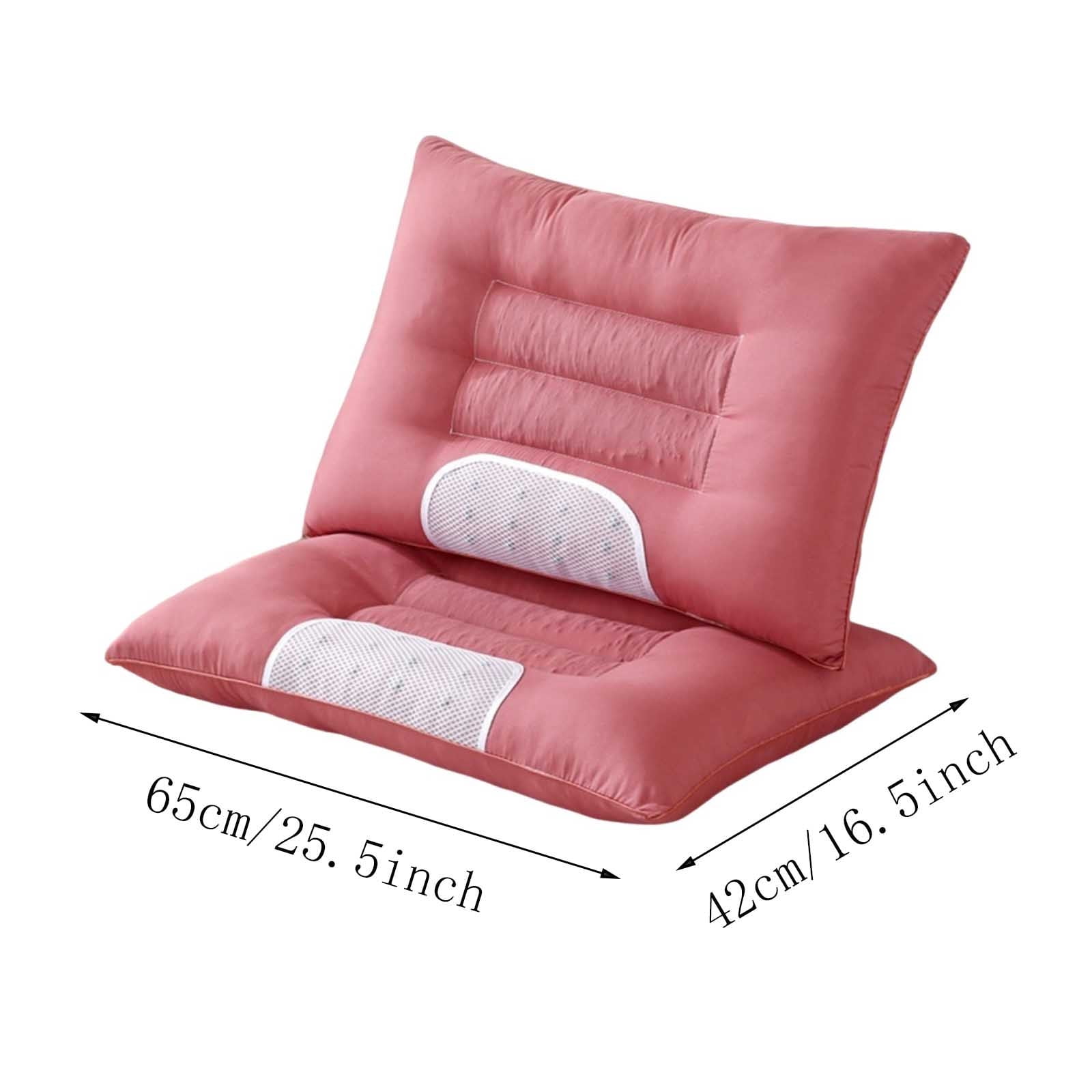 Nkmbld Memory Foam Pillows Luxury Fluffy Cooling Pillow Hotel Quality for Side, Back, and Stomach Sleepers, Queen Size, Pink