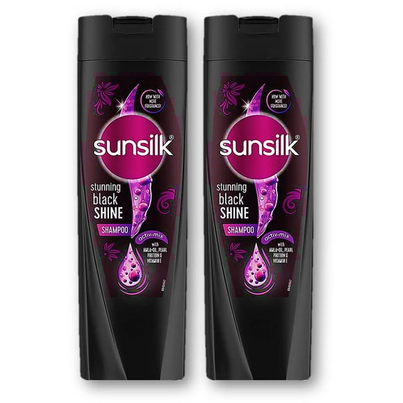 Sunsilk Stunning Black Shine Shampoo, 180ml Each (Pack of 2)