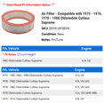 thumbnail image 2 of Air Filter - Compatible with 1975 - 1976, 1978 - 1988 Oldsmobile Cutlass Supreme 1979 1980 1981 1982 1983 1984 1985 1986 1987, 2 of 2