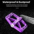 thumbnail image 6 of ROCKBROS Cycling Pedals Mountain Bike MTB/Road Bike Pedals Bicycle Nylon Flat Pedals Sealed Bearings 9/16" Purple 1 Pair, 6 of 6