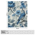 thumbnail image 4 of Nawypu Plush Throw Blanket Chinoiserie Blue And White Bule Birds Flowers Throw Blankets Flannel Blanket Blue And White Porcelain Floral Blanket Throw Warm Plush Blankets for All Season, 4 of 6