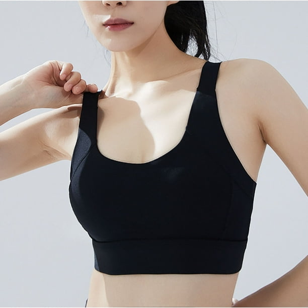 PUIYRBS Women's Sports Yoga Bra One-piece Back Sports Bra No Steel Ring  Yoga Vest 