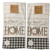 Set of 2 HOME SWEET HOME Farmhouse Terry Kitchen Towels by Kay Dee Designs