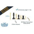 thumbnail image 3 of Complete Tournament Chess Set - Plastic Pieces - Roll-up Board - Canvas Bag, 3 of 8