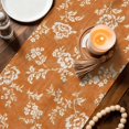 thumbnail image 4 of Spring Floral Table Runner 90 Inches Long,Dining Table Runners Dresser Scarves,Watercolor Botanical Flowers Rustic Orange Kitchen Coffee Tablerunner for Tabletop Party Holiday Wedding 13"x90", 4 of 8