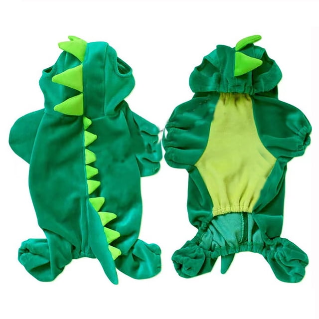 Maojin Disfraz elástico de transformación de dinosaurio,disfraz de perro de Halloween,forro polar de cristal