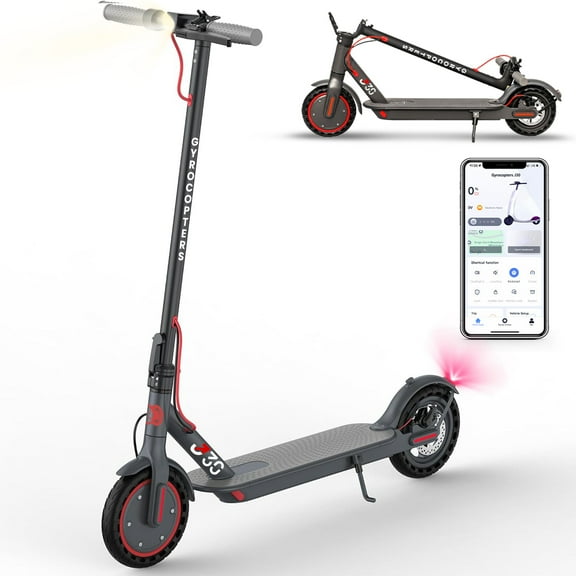 Gyrocopters J30 Trottinette Électrique (Modèle 2026) pour Adultes et Ados avec Application / Certifiée UL2272 / Vitesse de 31 km/h / Autonomie de 30 km / Moteur Puissant de 350 W / Capacité de Charge de 265 Lb / Verrou Antivol Intelligent