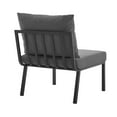 thumbnail image 5 of Modway Riverside 5 Piece Outdoor Patio Aluminum Sectional in Gray Charcoal, 5 of 10