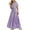 Purple, variant on Uaswgudfs Women's 2025 Summer Casual Belted Button-Front Short Sleeve Midi Dress - Tiered Skirt Lightweight Versatile Occasion Dress Blue L