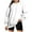 White, variant on BXINGOHAI Thin Fleece Sweatshirts for Women Loose Fit Crewneck Shirts Solid Basic Tunic Tops Loungwear Daily Sweatshirt Under $10 Pink,L