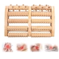 thumbnail image 5 of 【Alivia el dolor de pies】10 rodillos de masaje de pies de madera que se mueven independientemente a través del masaje de los puntos de reflexión del pie para regular la reflexología podal y, 5 of 5