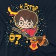 thumbnail image 3 of Harry Potter H. Potter 07 Quidditch Chibi Kids T Shirt (Small) for Youth Toddler Boys and Girls, Navy, 3 of 5