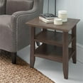 thumbnail image 3 of Trent Home Table d'Appoint Carré de Style Transitionnel en Bois de 19 Po, Brun Noyer Chaud, 3 of 14
