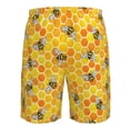 thumbnail image 6 of Kdxio Honeycombs Pattern Mens Casual Shorts - Drawstring Summer Beach Sports Shorts for Men, 6 of 9