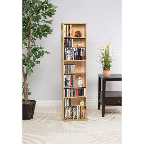 Multiple sizes Details about   Atlantic Summit Adjustable Wood Media Storage Shelf Bookcase 
