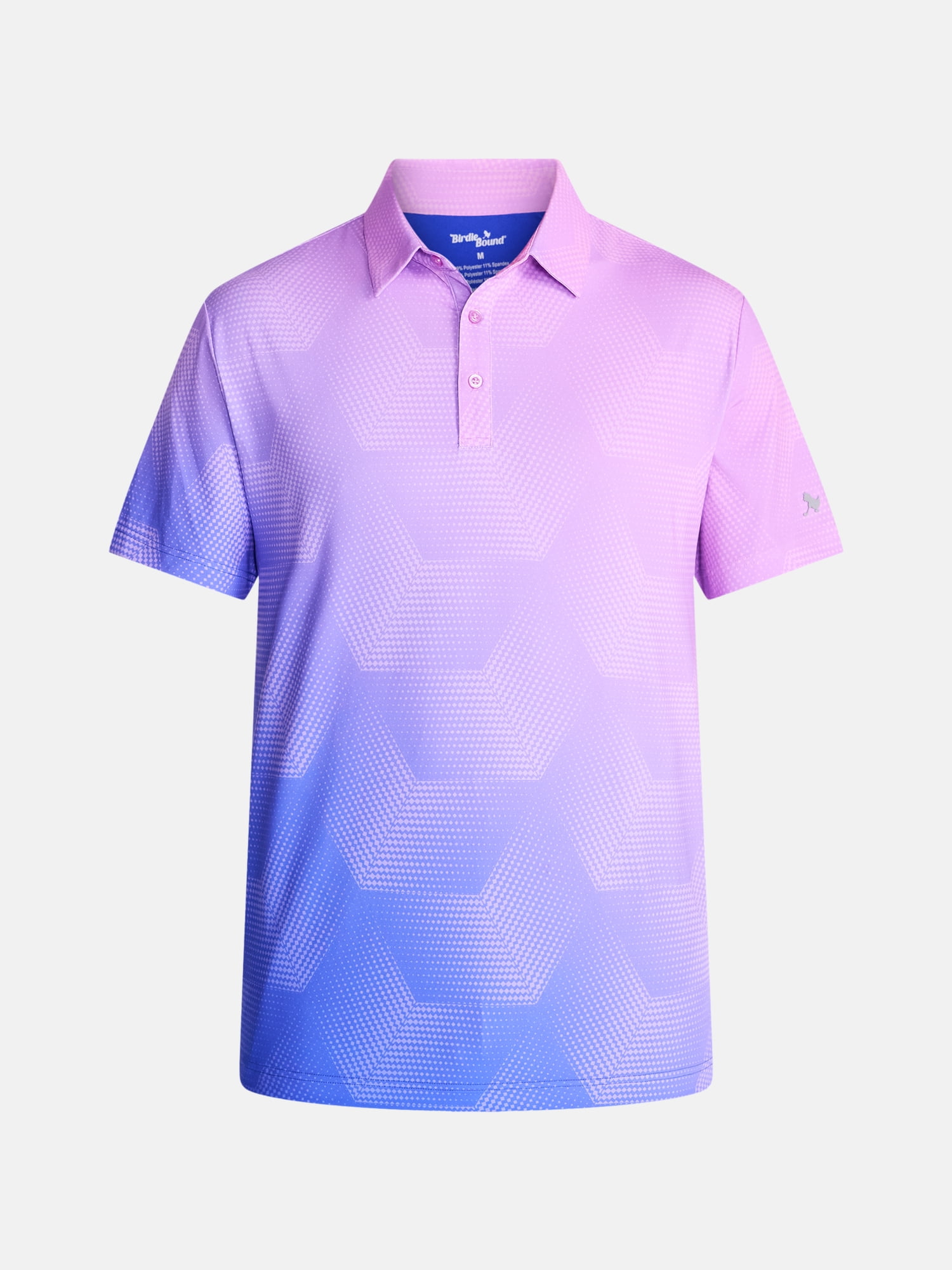 Birdie Bound Men's and Big Men's Ombre Geo Golf Polo Shirt, Sizes XS-4XLT