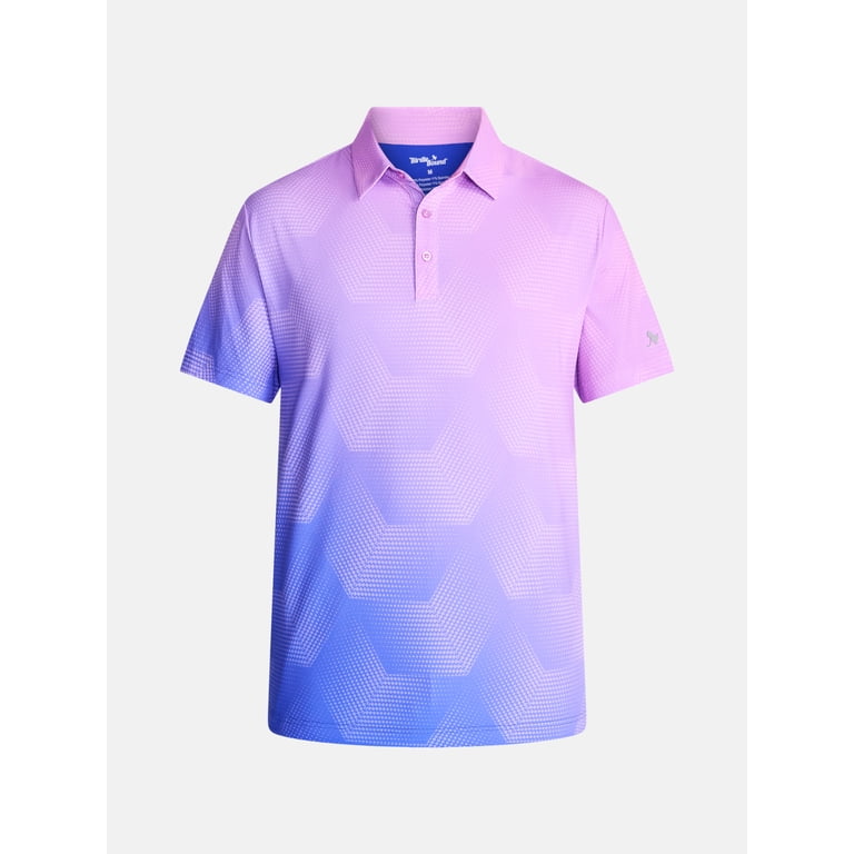 Birdie Bound Men's Ombre Geo Golf Polo Shirt photo 5