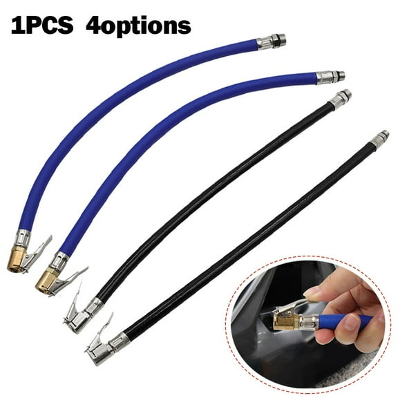 Replacement Car Auto Tire Tyre Inflator Pump Hose Adapter Pipe Tools Black 9.5Mm