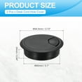 thumbnail image 2 of 2 Pcs Round Desk Grommet 3 Inch,ABS Plastic Flexible Desk Hole Cover,75mm,Black, 2 of 7