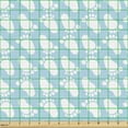 thumbnail image 2 of Ambesonne Cartoon Fabric by the Yard Upholstery, Composition of Footprints, 1 Yard, Pale Blue White, 2 of 5