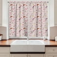 thumbnail image 2 of Ambesonne Paris Kitchen Curtains, French Flag Popular, 55"x45", Rose, 2 of 3