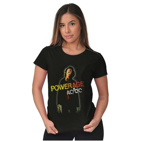 ACDC Band Powerage Album Cover Women's T Shirt Ladies Tee Brisco Brands