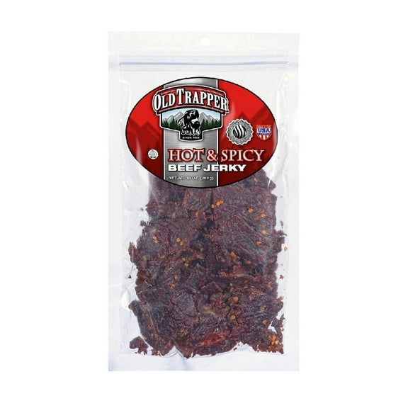 Old Trapper Beef Jerky, Hot & Spicy, 10 oz 1PK