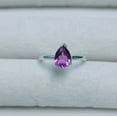 thumbnail image 2 of Natural Purple Amethyst Ring, Pear Cut Amethyst Ring, 925 Sterling Silver Ring, amethyst ring, Wedding Ring, Ring for gift, hand made ring, 2 of 3