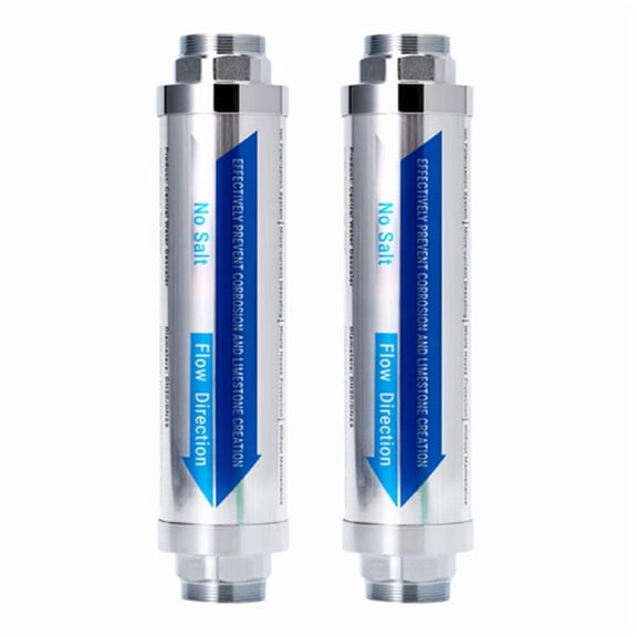 2X Whole House Central Water Softener Scale Filter Prevent Scale Built Up on Water Pipes Smart Toilet Boilers