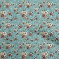 thumbnail image 1 of oneOone Rayon Medium Blue Fabric Florals Dress Material Fabric Print Fabric By The Yard 56 Inch Wide, 1 of 4